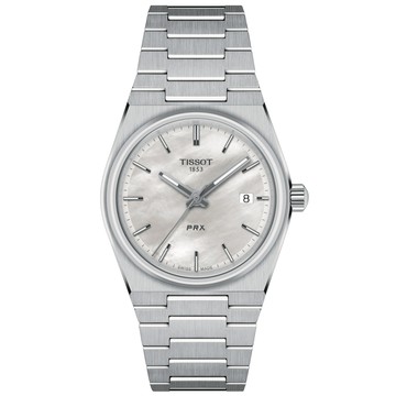TISSOT 官方授權 PRX 簡約復古石英腕錶-珍珠貝 錶 手錶 送禮 T1372101111100 / T137.210.11.111.00