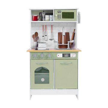 TEAMSON 小廚師波士頓現代玩具廚房  57 x 30 x 95cm  橄欖綠  1個