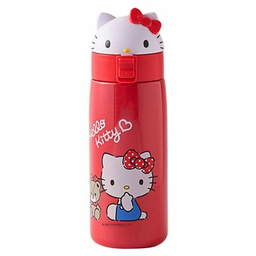 Sanrio 三麗鷗 Hello Kitty 第2代造型彈跳保溫杯 KT-T600A  紅色  1個  600ml