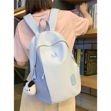 書包女初中生簡約小眾撞色大容量高中生背包男韓版潮流新款雙肩包