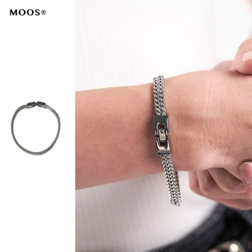 【KOREA MOOS 現貨】雙層龍鱗方釦手鍊