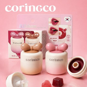 🎀新禮物【CORINGCO】蝴蝶結緞帶唇釉1+1組(2入)內含矽膠唇刷