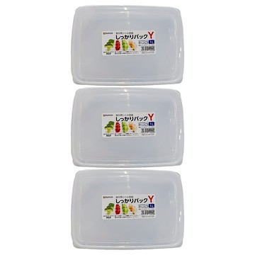 NAKAYA 長方形保鮮盒 Y-K400 1L  3個  1組