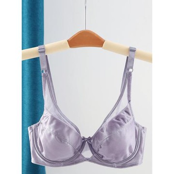 文胸有鋼圈 大碼全罩杯薄款光面內衣 上托大胸75-100BCDE舒適日本