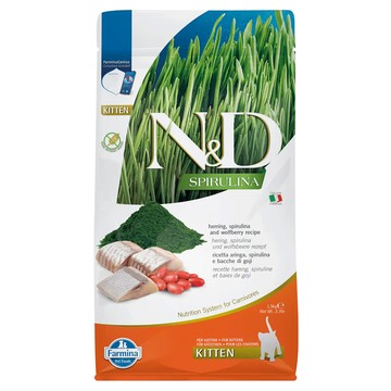 Farmina 法米納 天然螺旋藻無穀系列 幼貓/懷孕貓 乾飼料  鯡魚 + 枸杞  1.5kg  1袋