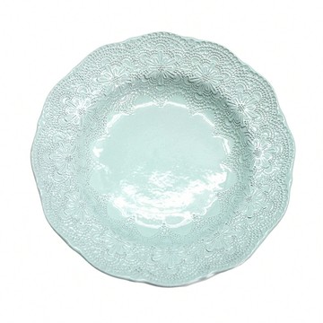 義VBC casa蕾絲系列 25 cm 湯盤 / 蒂芬妮綠【領券滿額再折千6/30止】
