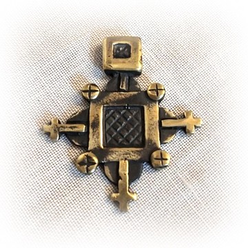 手工黃銅十字架項鍊吊墜，黃銅十字架項鍊吊飾，十字架首飾