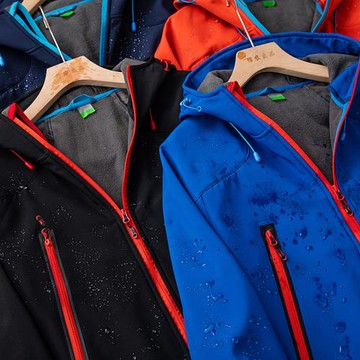 長鳳洲！防風防潑水加絨保暖戶外軟殼衣男沖鋒衣立體剪裁夾克外套