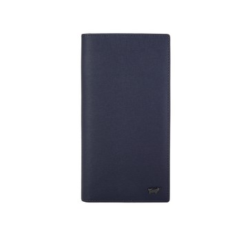 BRAUN BUFFEL 台灣總代理 維克多-E 15卡兩折長夾-深藍/BF570-630-DB