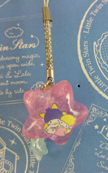 【震撼精品百貨】Little Twin Stars KiKi&LaLa 雙子星小天使~手機吊飾_粉星