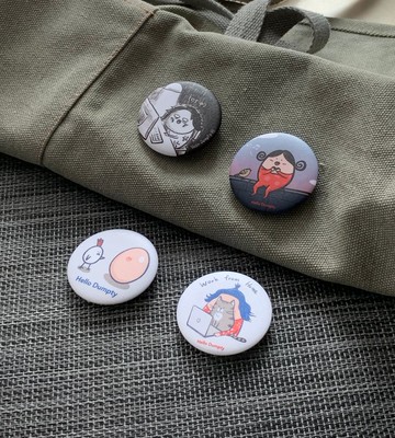 坎坷蛋生活 - 磨砂面襟章