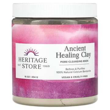 Heritage Store, 古法療愈粘土，毛孔清潔美容面膜，16 盎司（454 克）