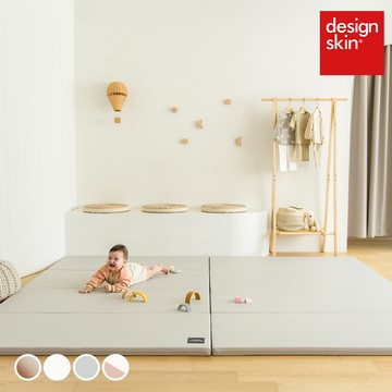 Design Skin - 摺疊軟墊地墊遊戲地墊-質感灰-(200 x 140 x 4 cm)