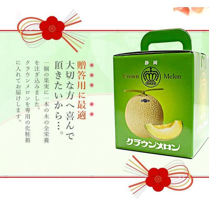 静岡県産 クラウンメロン 山等級 1玉 (1玉約1.2kg以上) 化粧箱入り マスクメロン 高級メロン 果物 贈答品 ギフト フルーツ