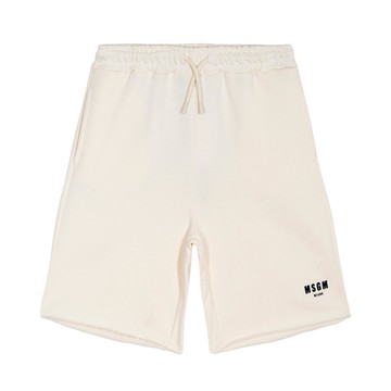 MSGM Kids 奶油色抽繩短褲