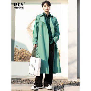 春秋季中長款韓系痞帥撞色外套