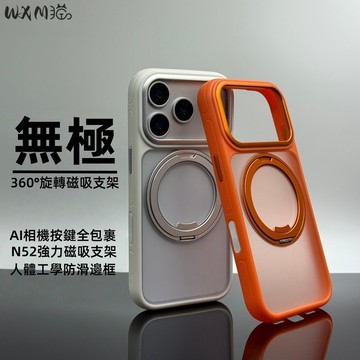 360°合金磁吸支架 相機按鍵 防摔殼 適用於 iPhone 18 17 16 15 14 13 Pro max 手機殼