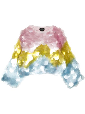 Cynthia Rowley - Daylight Disco sequinned top - women - Polyester/Polyester - L - Pink
