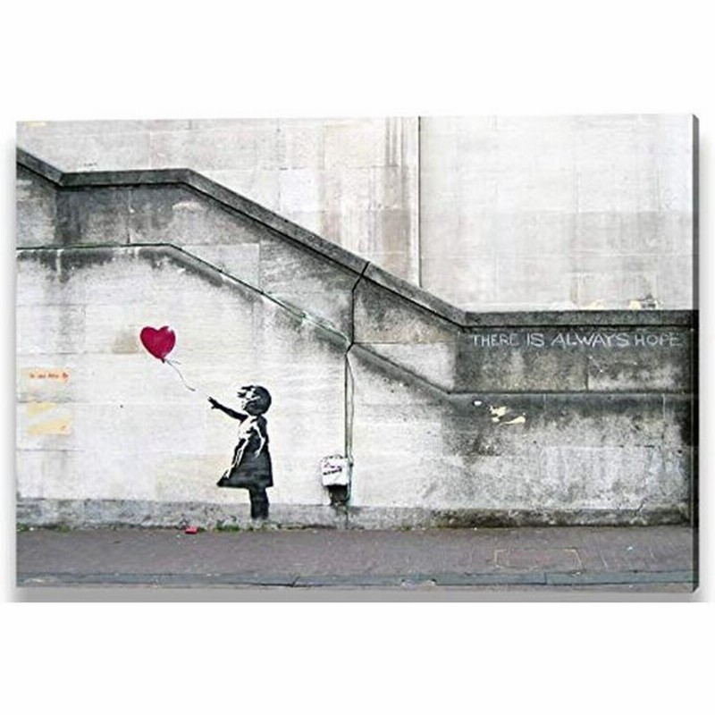 バンクシー 落書き スタイル 女の子 赤い風船 インテリア アートポスター 絵画 モダンアート アートパネル 壁飾り おしゃれ 飾り絵 複製 通販 Lineポイント最大get Lineショッピング