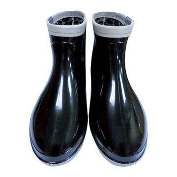 MIT 新素雅百搭短雨鞋 休閒防水鞋  22.5cm  率性黑