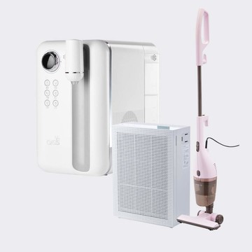 【成家3件組-10坪推薦】 OASIS瞬熱製冷雙享濾淨飲水機 雙享Bar + Coway 綠淨力玩美雙禦空氣清淨機AP-1019 再送Twinbird吸塵器