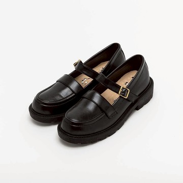 【Avivi】厚底瑪莉珍鞋 - 黑色、米色