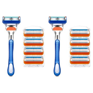 五層刀片刮鬍刀 刀架 順滑貼膚 貼合臉型 小巧設計 金屬防滑手柄 輕鬆剃淨鬍子 整隻水洗  1組  2組