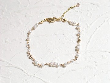 天然小珍珠基本手鍊