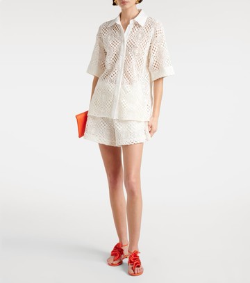 SIR Crochet cotton-blend shirt