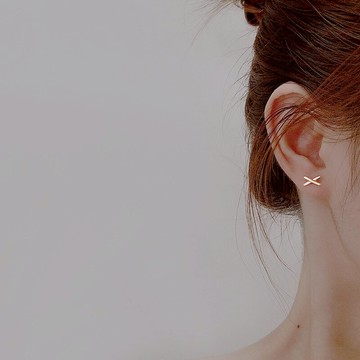 x耳釘女純銀999足銀睡覺免摘小巧精致耳環養耳洞防堵針耳飾