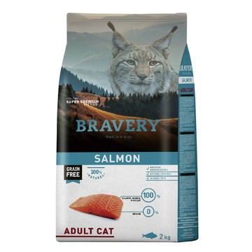 【焙菲力 Bravery】西班牙無穀飼料(成貓) 鮭魚 2kg 7kg