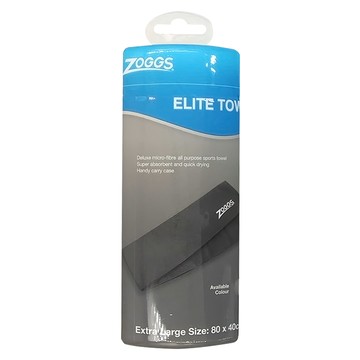 ZOGGS Elite Towel 游泳吸水巾 超吸水速乾 附手提收納盒 特大號：80 x 40公分  黑色  1條