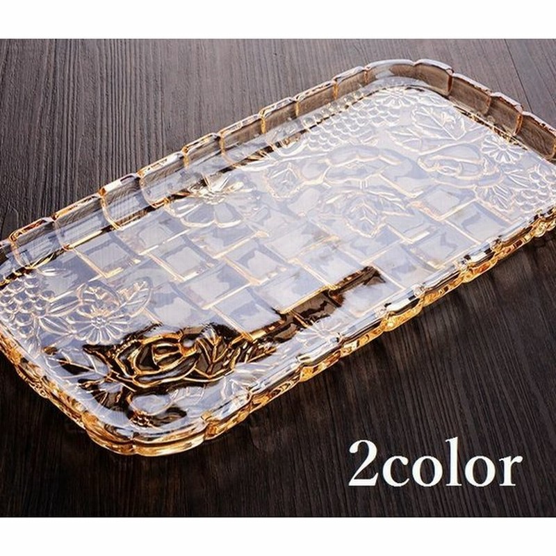 お盆 トレー トレイ 配膳 長方形 スクエア 四角 ガラス 花柄 フラワー キッチン用品 食事 朝食 昼食 夕食 カフェトレー カフェトレイ おしゃれ 通販 Lineポイント最大get Lineショッピング