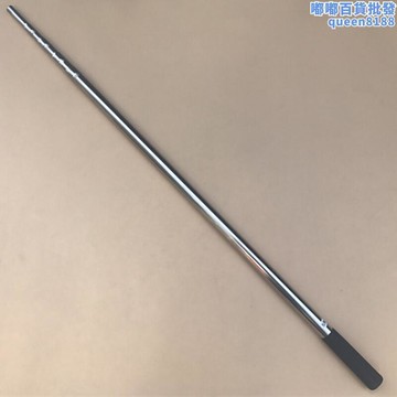 加厚款 不鏽鋼壓花伸縮抄網杆 8螺口自由定位魚叉竿子 桿頭焊接