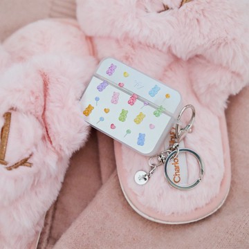 鏡面小方盒AirPods保護殻【Bling Bling小熊橡皮糖】