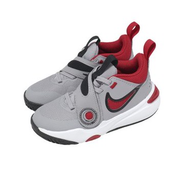 Nike 籃球鞋 Team Hustle D 11 PS 中童 小朋友 灰紅 魔鬼氈  DV8994-006