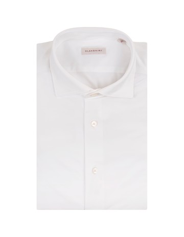 Glanshirt Slim Fit Shirt In White Technical Fabric