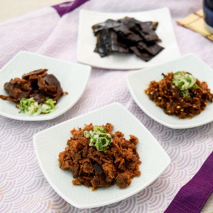 ごほうび特選佃煮セット ほたて ホタテ しいたけ 椎茸 昆布 こんぶ かつお しぐれ 亀松楽 鰹節 きくらげ ご自宅用 ポスト投函 ※メール便配送・日時指定不可