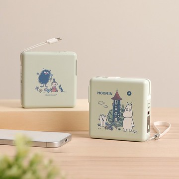 Moomin多功能行動電源-Moomin 姆明磁吸無線快充10000mAh萬能充
