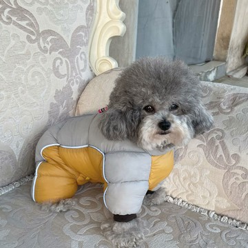 【人氣賣家】冬季狗狗全包加厚四腳棉服防寒保暖防水可牽引泰迪比熊小型犬衣服