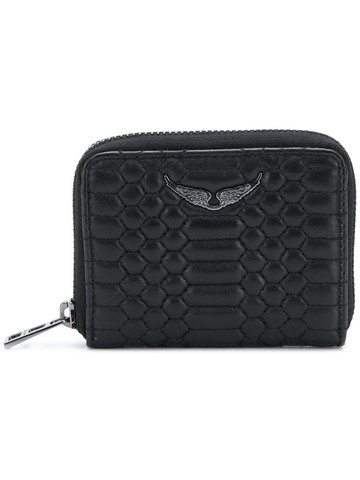 Zadig&Voltaire - mini ZV matelassé wallet - women - Calf Leather - One Size - Black