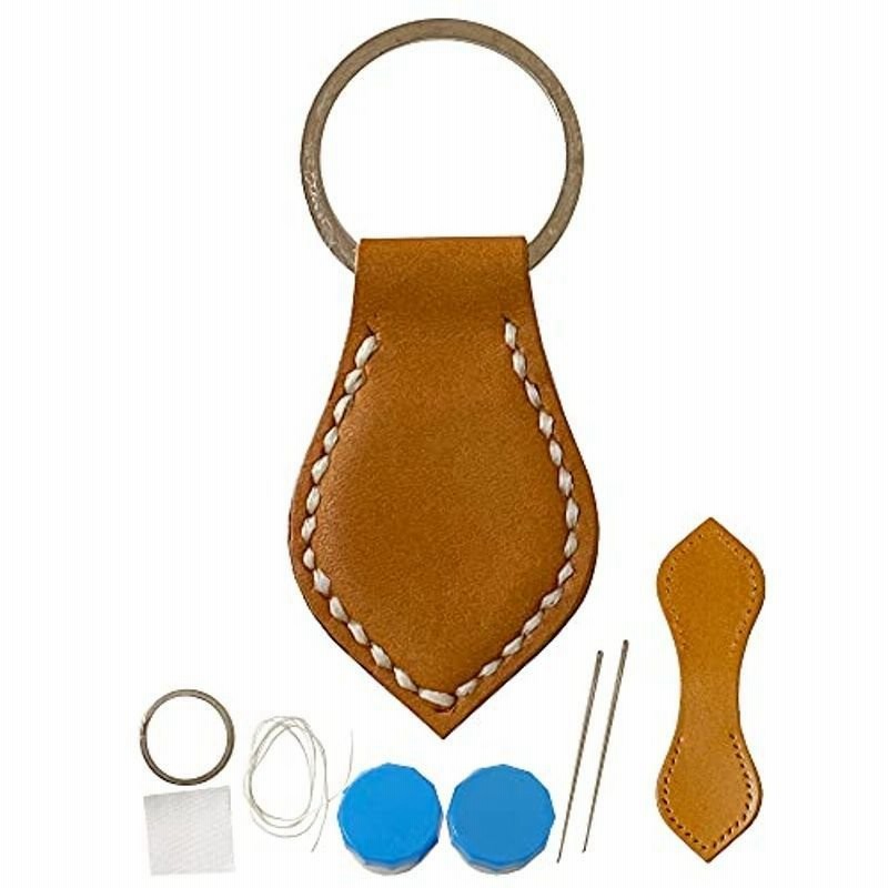 手作りキット 工作キット 革 キーホルダーキット 材料用具完備の完全パッケージ 牛革 ハンドメイド 材料 レザークラフトキット キャメル丸 通販 Lineポイント最大0 5 Get Lineショッピング