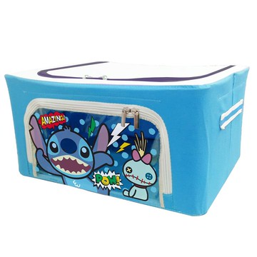 【Disney 迪士尼】牛津布收納箱-藍 史迪奇 （22L） （20*29*39cm）_廠商直送