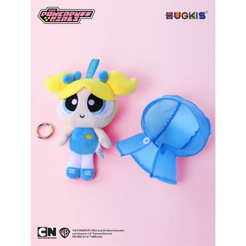 HUGKIS飛天小女警雨衣毛絨掛件可愛包包掛飾玩偶泡泡娃娃生日禮物