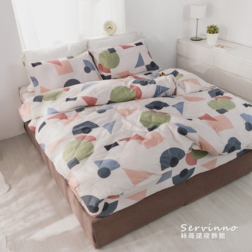 絲薇諾 MIT長絨棉 四件式薄被套床包組(雙人5尺-多款任選)