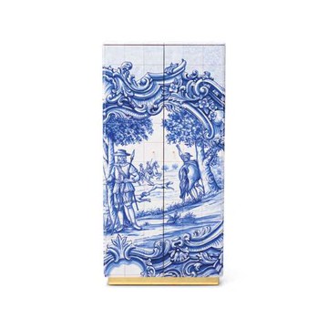 貝倫森 意式輕奢手工彩繪餐邊柜高端別墅裝飾柜靠墻儲物柜定制款