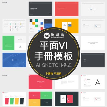 公司企業VI品牌手冊規範模板作品作業AI sketch平面設計素材S687