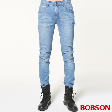 【BOBSON】男款低腰後貼雙袋直筒褲(1822-58 )