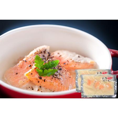 ふるさと納税 玄海サーモンづくし(刺身用切身80g×2P 漬け70g×2P クリーム煮100g×2P) おさかな村 刺身 漬け丼 パスタ 佐賀県唐津市