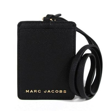 MARC JACOBS 防刮皮革掛式名片/識別證件夾(黑色)